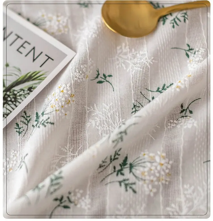 Floral Blackout Cotton Fabric Soft Curtain for Bedroom Living Room Small Window Short Curtains Farmhouse Vintage Cafe Decor