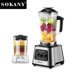 6000W professional blender and grinder for kitchen Fruit Mixer Food Processor Ice Smoothies Blenders High Power Juicer Crusher