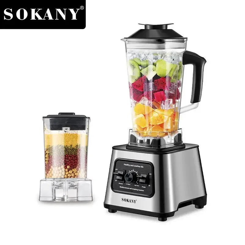 6000W professional blender and grinder for kitchen Fruit Mixer Food Processor Ice Smoothies Blenders High Power Juicer Crusher