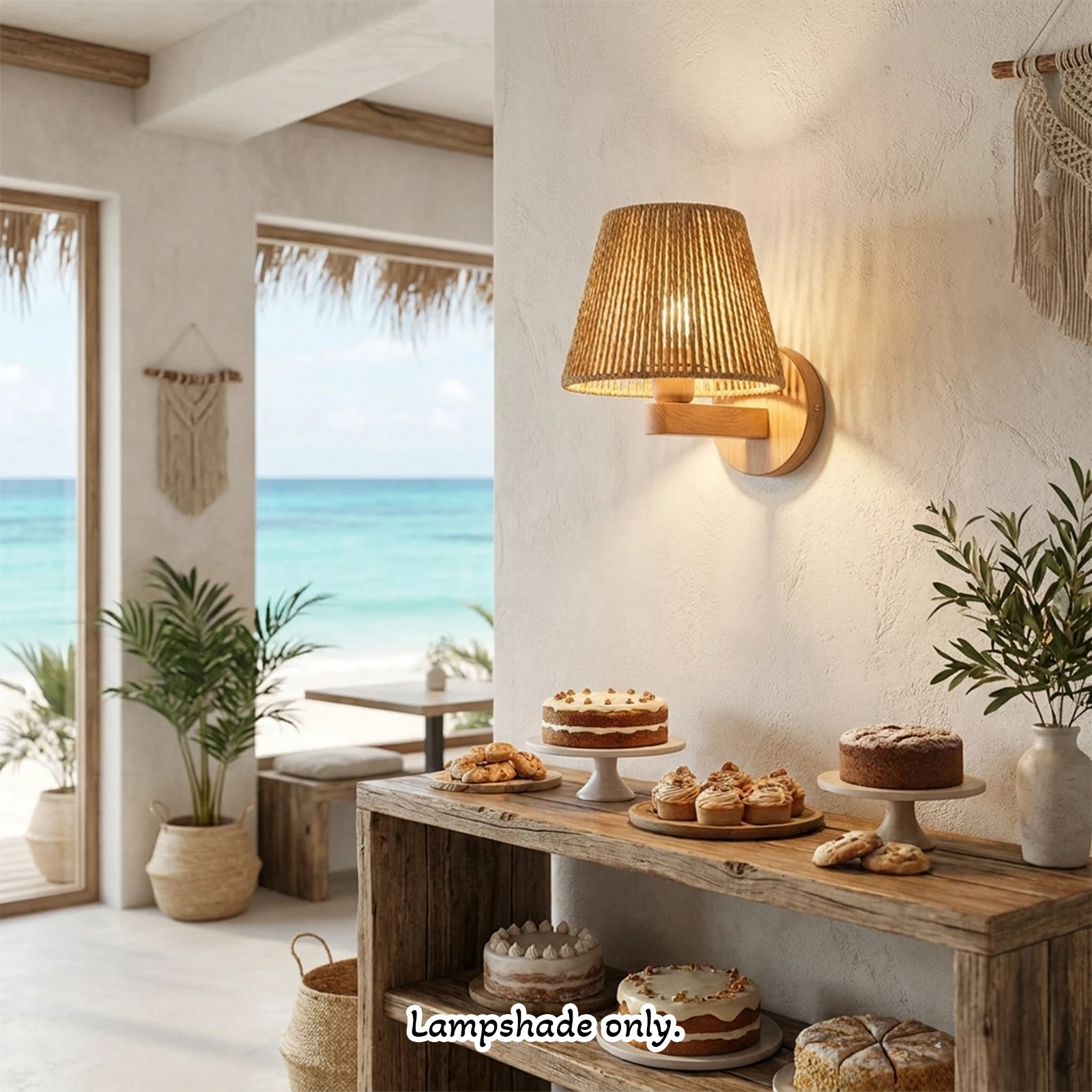 Dokuma Kağıt Halat Abajur Bohe - Home Decor Scrap incelemesi ve fiyatı