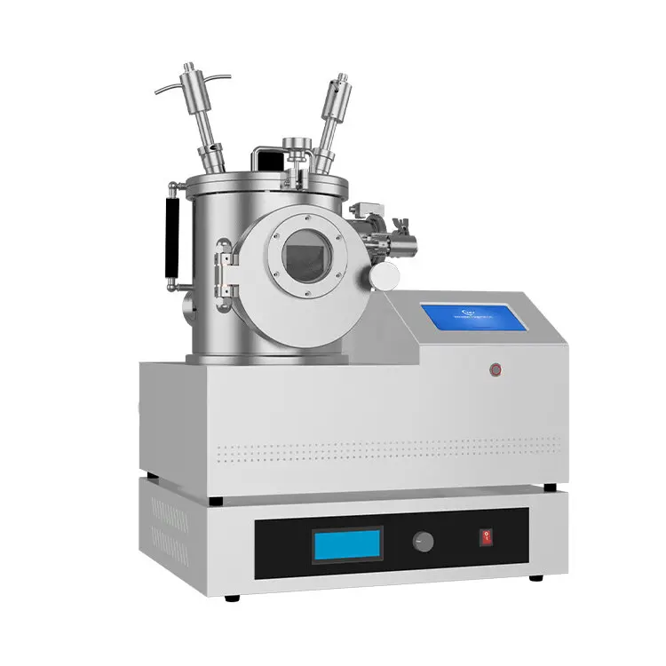 Lab dual targets quartz chamber 10-4Pa vacuum magnetron sputtering coater preparation Aluminum oxide film