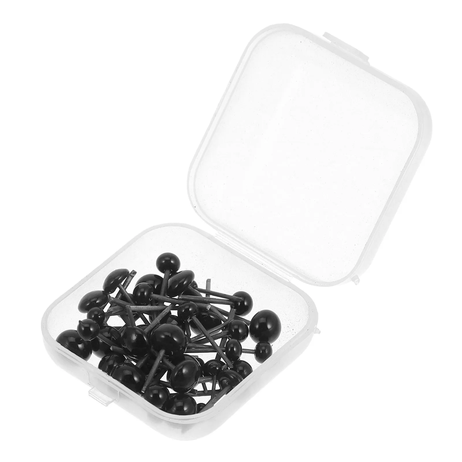 

50 шт. черных реалистичных глазок для рукоделия, 2, 3, 4, 5, 6 мм, для вязания крючком, мягких игрушек, шитья, поделок своими руками