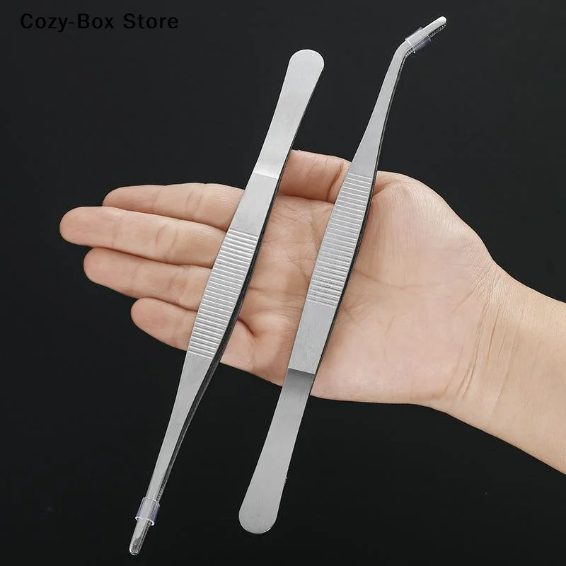 [ZY]2Pc Professional Stainless Steel Kitchen Tweezers - Cooking Clamps For Electroplating, Seafood, Grilling, Precision Cooking