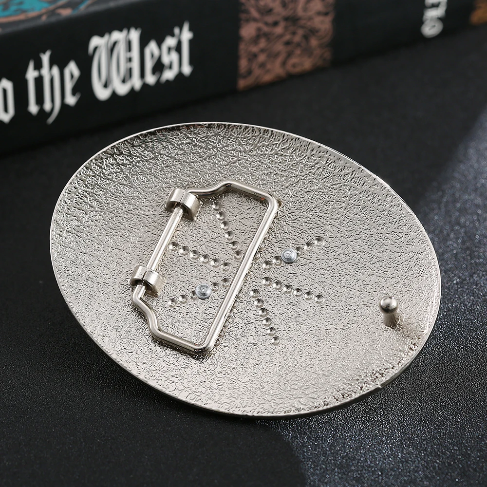 Western Belt Buckle Initial Letters ABCDEFG to Y-Cowboy Rodeo Gold Large Belt Buckle for Men and Women