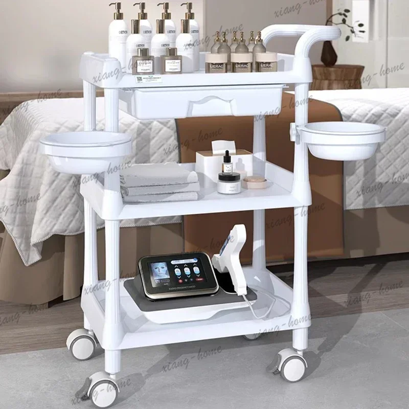 Factory Direct Beauty Salon Specific Rolling Cart Nordic Designers Utility Creativity Salon Trolley Storage Bar Drawers Salon Fu