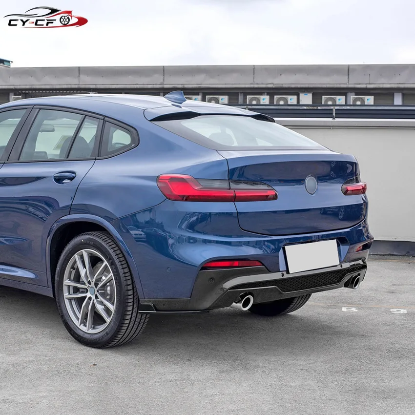 For BMW X4 G02 M Sport 2018-2021 Car Rear Bumper Lip Spoiler Canards Diffuser Cover Splitter Body Kits Accessories Trim