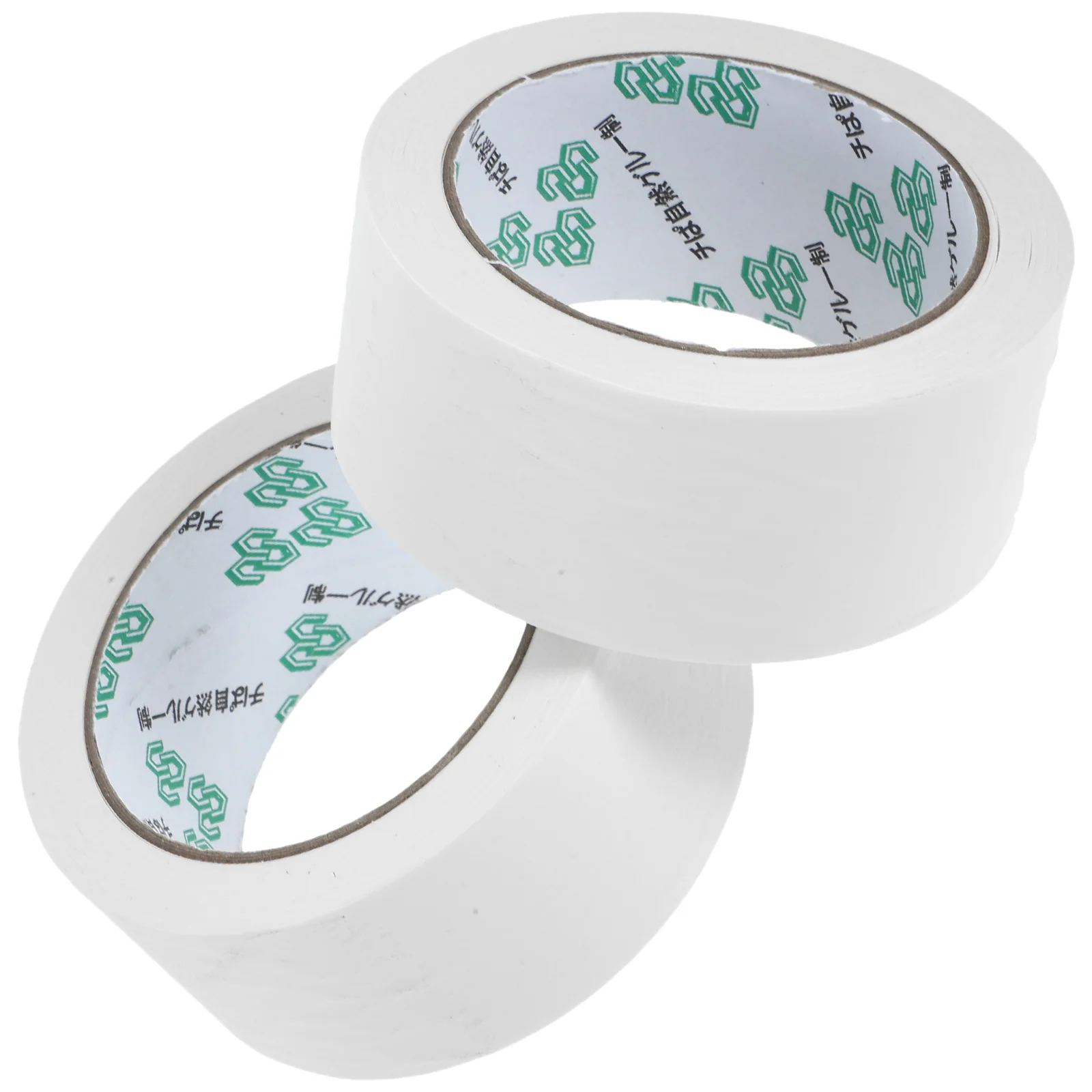 2 Rolls White Packing Tape Paper Active Heavy Duty Packaging for Kraft Mailing Packages