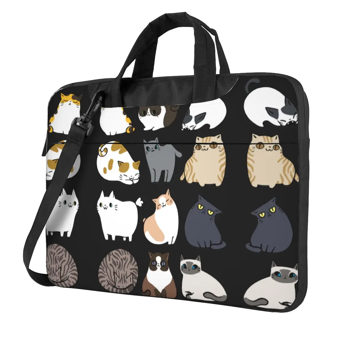 Imagem -01 - Gatos Bonitos Bolsa para Laptop Manga Padrões de Animais de Estimação para Macbook Pro Lenovo 13 14 15 Bolsa para Notebook Capa Protetora para Computador de Negócios gatos bonitos bolsa para laptop manga padroes de animais de estimacao para macbook pro lenovo 13 14 15 bolsa para notebook capa protetora para computador de negocios 01