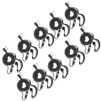 2/5/10PCS ABBREE 2-Pin Earpiece Headset PTT MIC Ear Hook Walkie Talkie Earbud Earphone Earpiece For BAOFENG UV5R BF-888S Radios