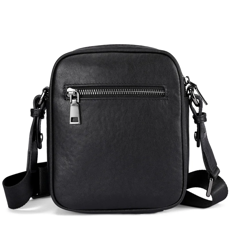 2024 New Men's Shoulder Bag Genuine Leather Small Messenger Bag Male Business Fashion Mini Mobile Storage Package Bag