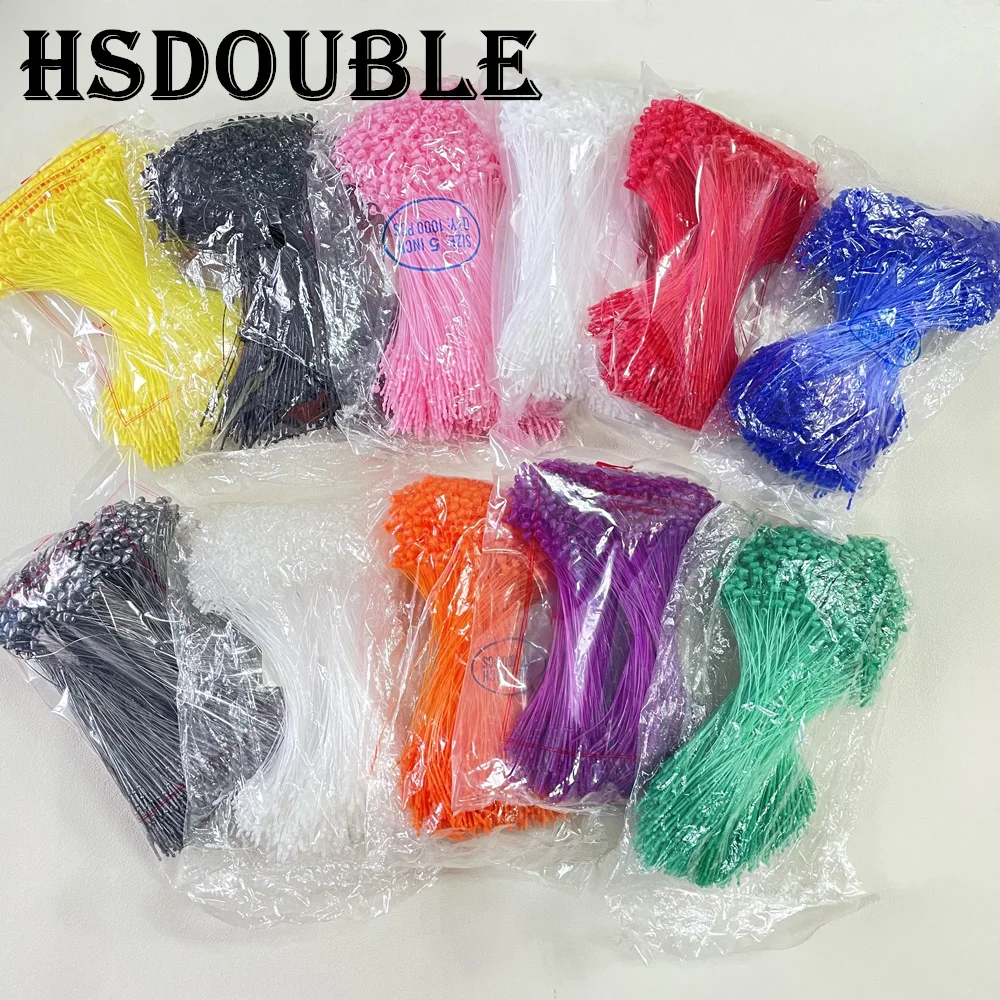 1000 Pcs/Pack Colorful Plastic Snap Lock Pins Security Loop Tag Fasteners for Price Lable