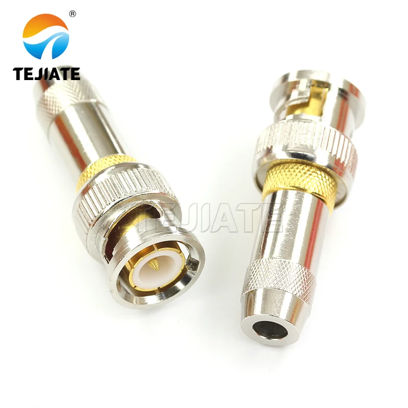 1 pz BNC75-2-2 rame puro placcato oro per adattatore connettore per saldatura Video Q9