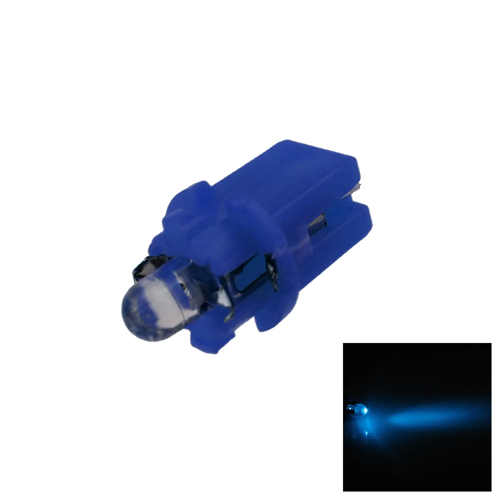 1x Blue Car B8.3D NEO Dash Twist Socket HVAC Light Cluster Blub 1 Emitters In-Line LED Bax10s Z2658