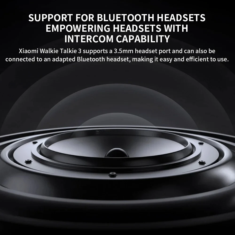 2024 XIAOMI Walkie Talkie Model 3 with 1.77' Color Screen Dual Mode 6km Call Distance IP65 Outdoor Security Intercom
