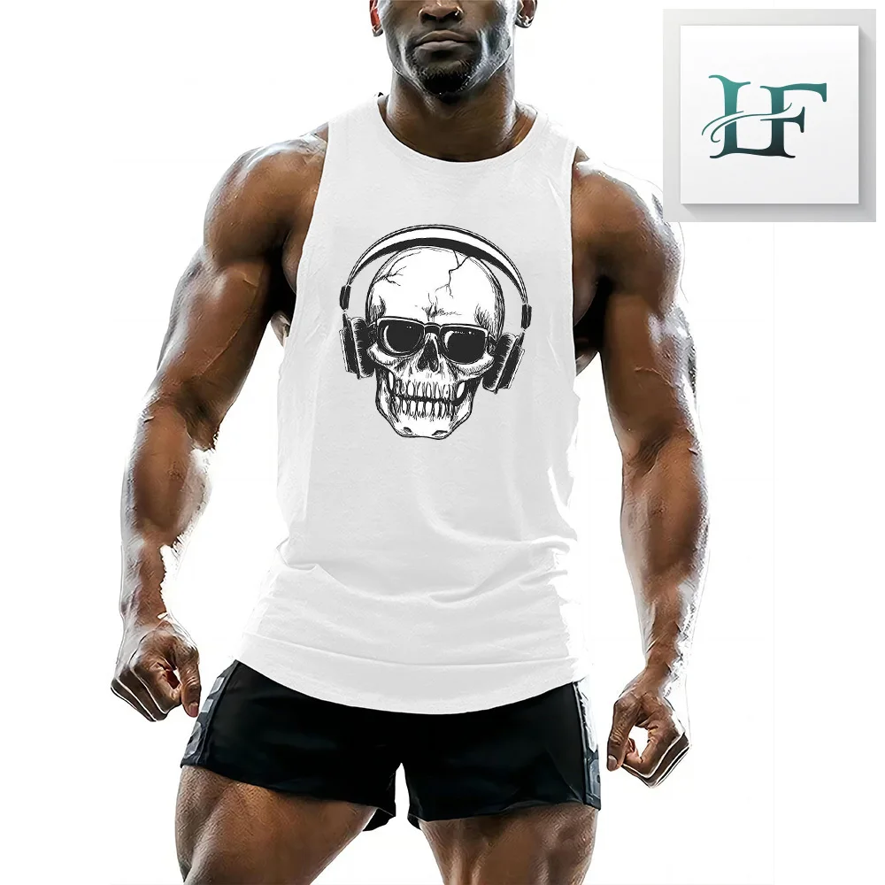 Mens 3D printed fitness vest, quick drying sleeveless T-shirt,fitness suit, basketball training vest,summer mens sports top2024. - Image 3