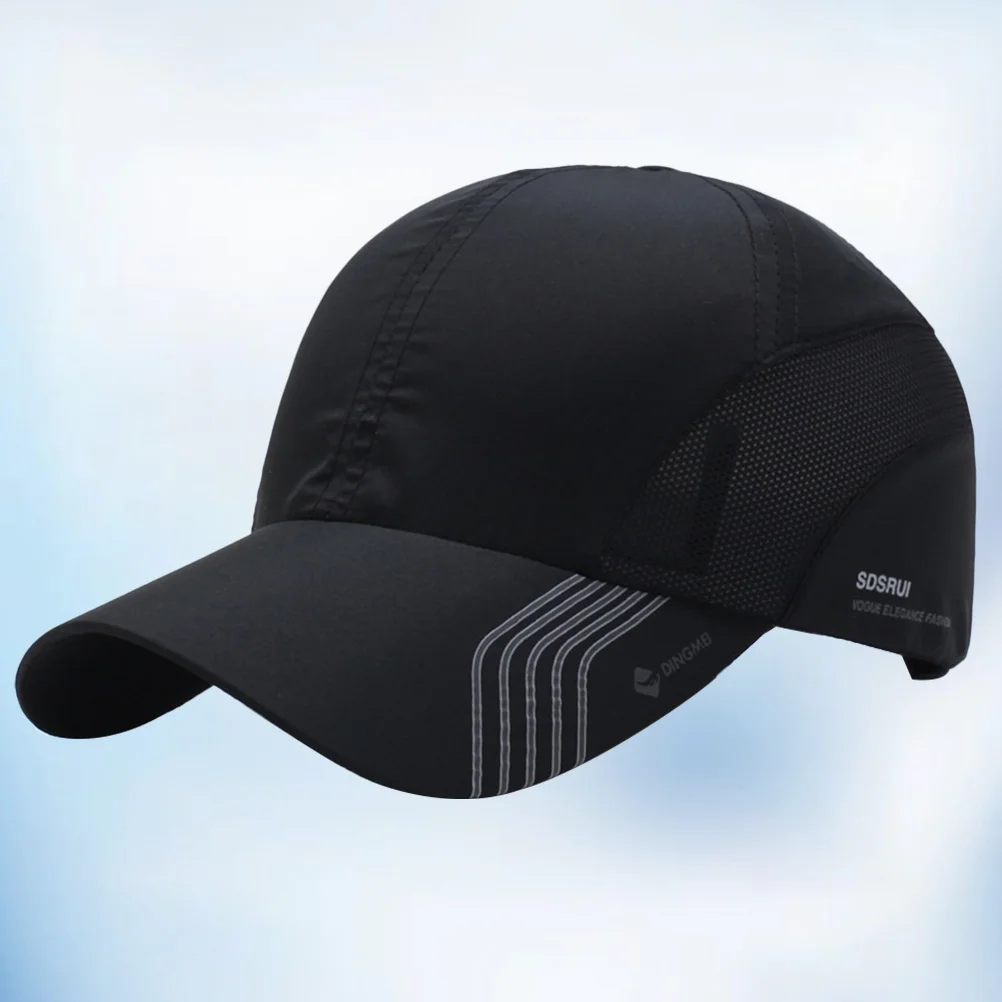 

1Pcs Duckbill Cap Summer Quick Dry Mesh Peaked Hat Dark Grey Outdoor Running Hiking Golf Biking Unisex Snapback