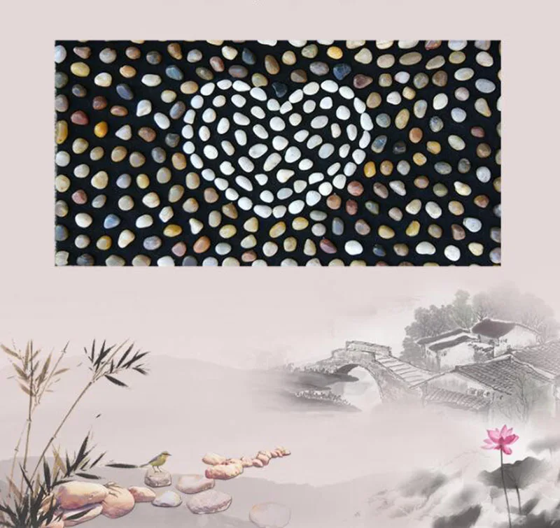 HANRIVER 40*70 سم تدليك الحصى تدليك القدم وسادة تدليك القدم/طرق الحصى بطانية #3