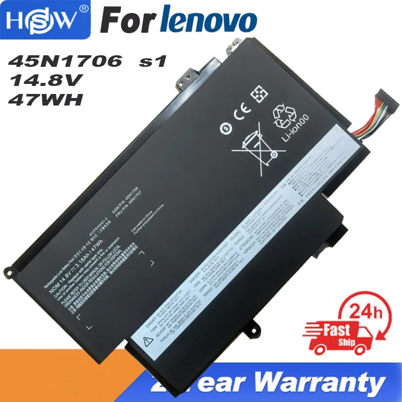 

NEW Laptop Battery for 12.5" S1 45N1704 45N1705 45N1706 45N1707 Built In Notebook