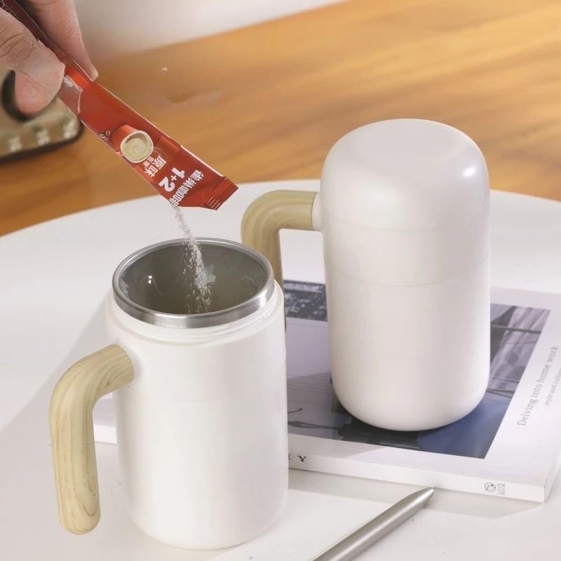 

1 шт., автоматическая чашка для смешивания, зарядка, беспроводная чашка для воды, портативная электрическая магнитная вращающаяся кофейная чашка, бытовые товары