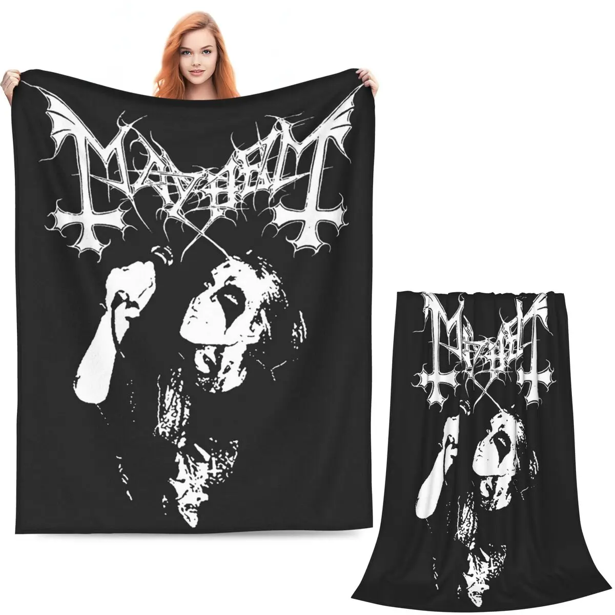 Mayhem Norway Band Blankets Soft Warm Flannel Throw Blanket Bedding for Bed Living room Picnic Travel Home Sofa
