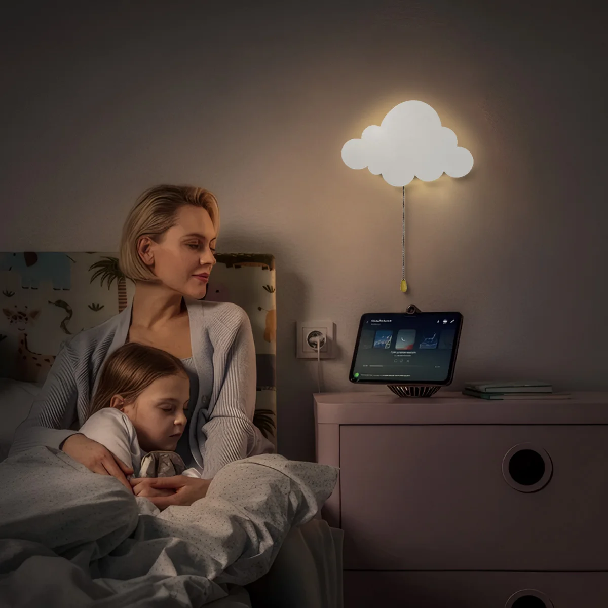 Cloud Light - Floating Cloud Wall Lamps for Nursery & Kids' Bedrooms | Battery-operated Hanging Night Lights