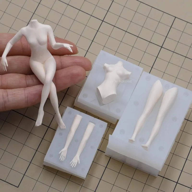 Ultralight Clay  Correct Proportion Cartoon Doll Woman Body Silicone Mold DIY Clay Animation Character Body Modeling Making Tool - Image 2