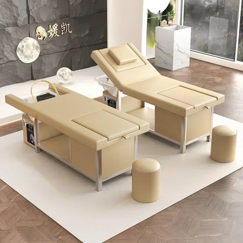 

Head Spa Lozko Spa Porcelain Hairdressing Salon Washbasin Shampoo Backwash Units Bed Stretcher Sillas Washing Head Spa Lozko