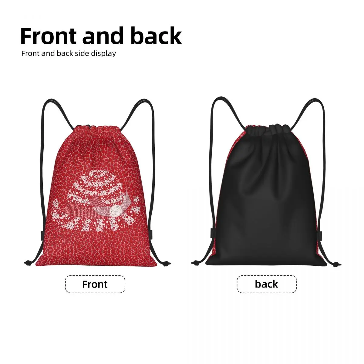 Yayoi Kusama Abstract Art Drawstring Backpack Women Men Sport Gym Sackpack Portable Shopping Bag Sack