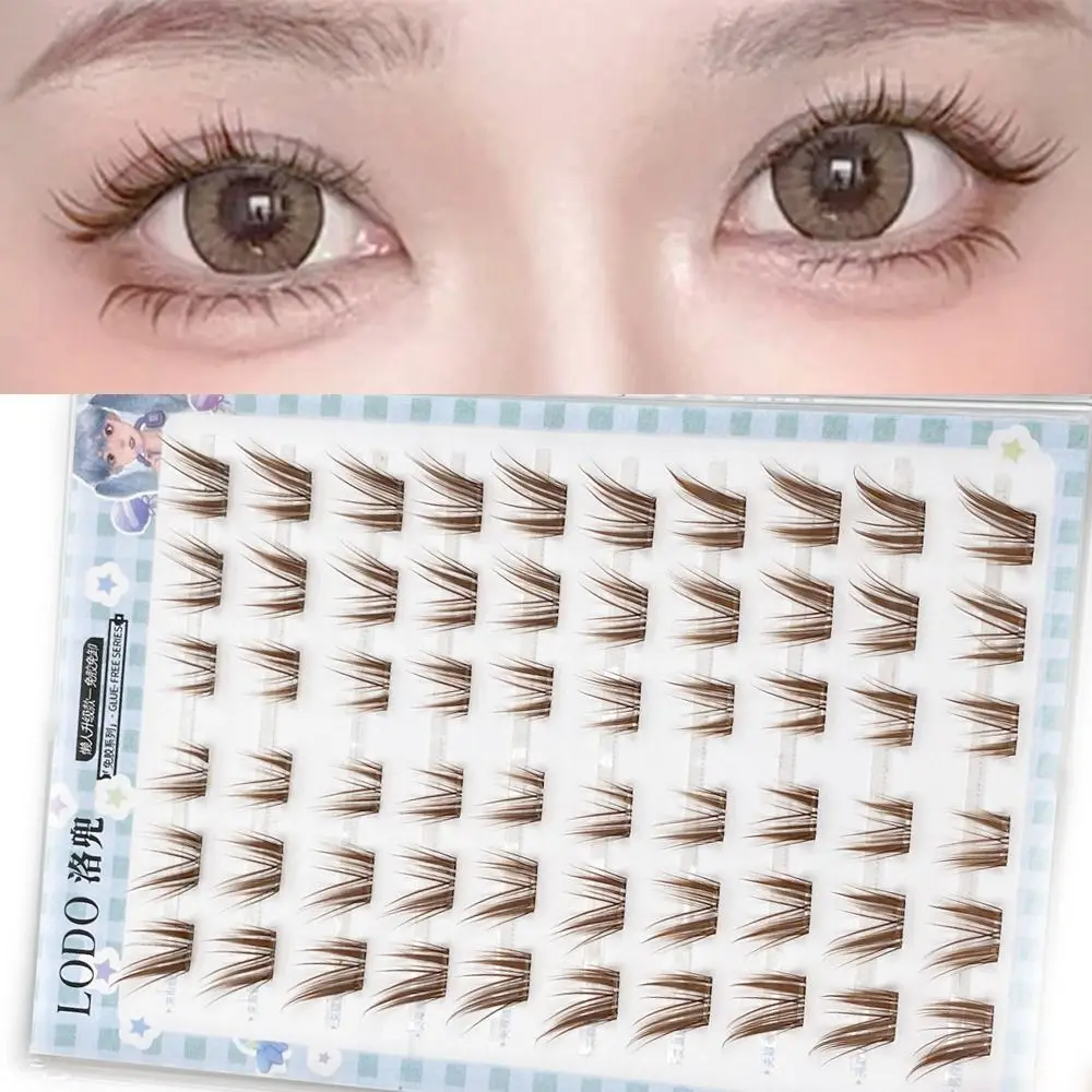 Women Cat Eye Style Brown Lash Clusters Natural DIY Eyelash Clusters Eye Lashes Eyelash Extension