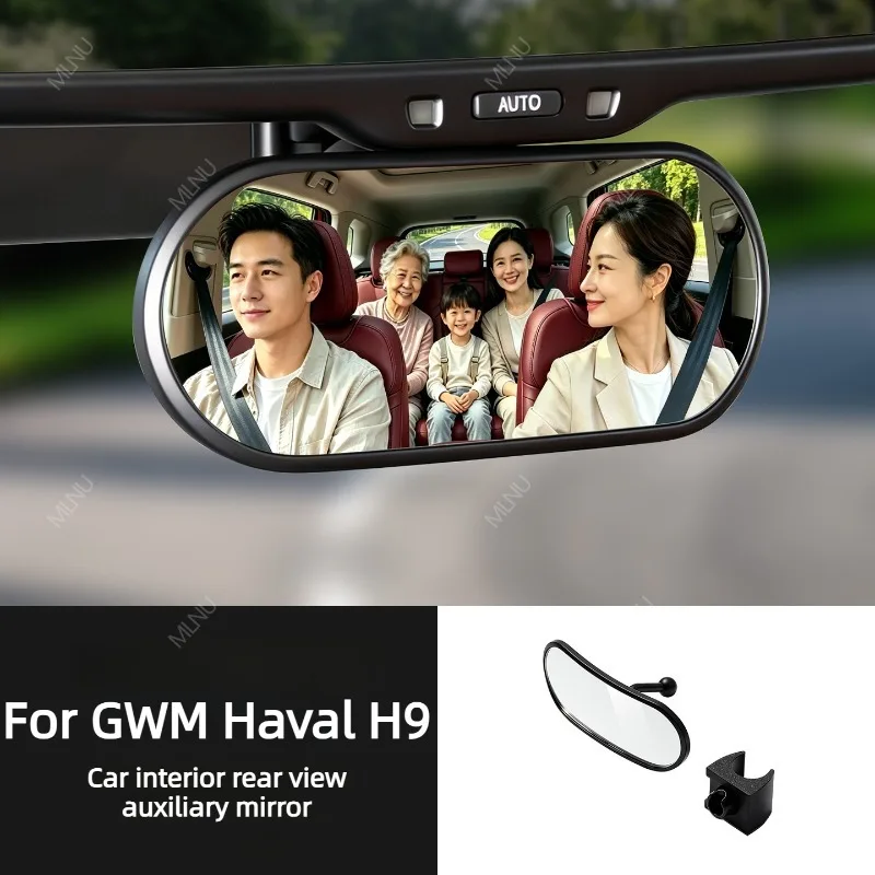 Rearview Mirror For GWM Haval H9 2027/2026 Accessories,HD Lens,Anti-Glare,Adjustable,Stable UV-Resistant&Anti-Aging 2024-2025