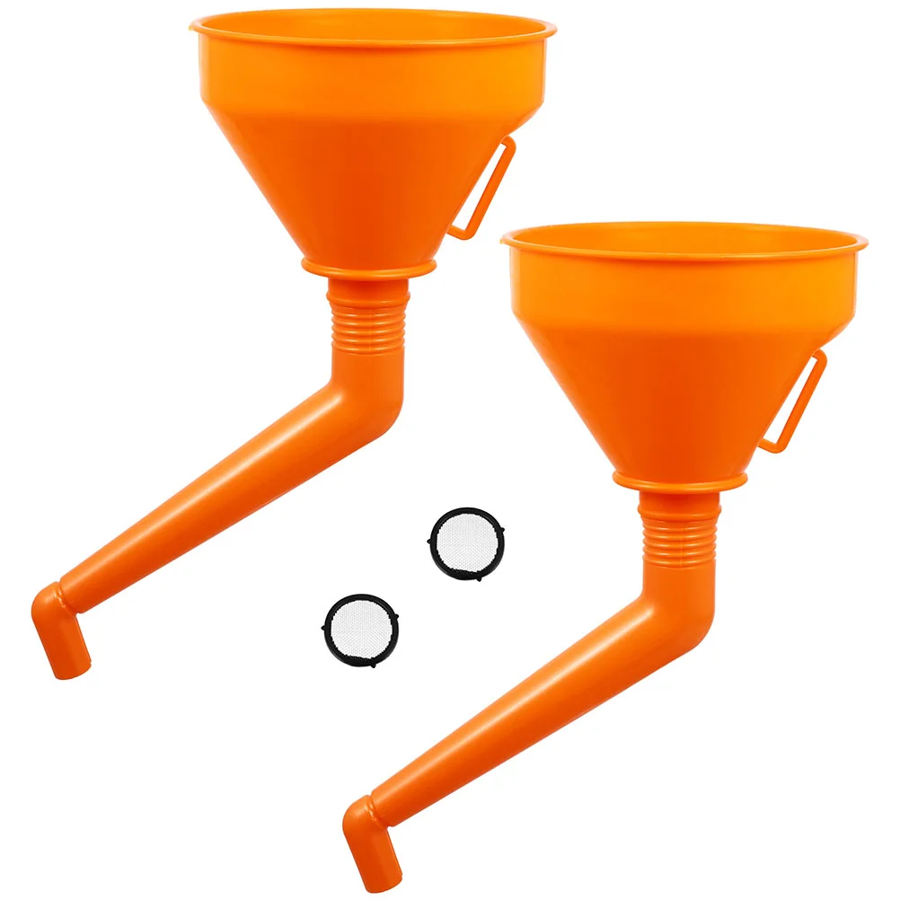 

2 Pcs Filler Funnel No Leakage Engine Oil Liquid Practical Leakage-free Automotive Fluid Abs