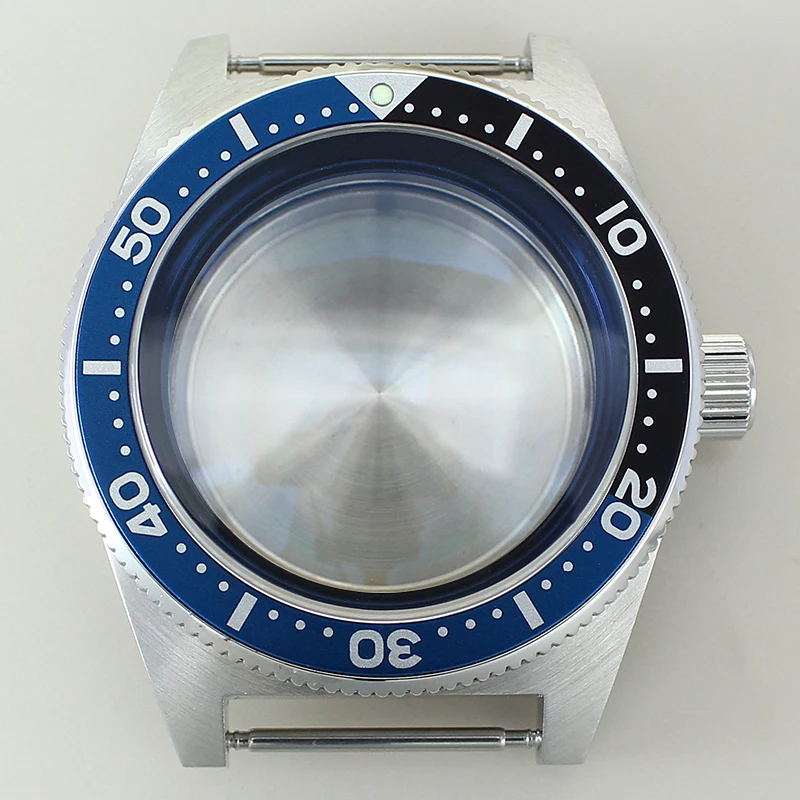 

40mm For NH35 NH36 NH38 NH70 NH72 Movement Silver Stainless Steel Watch Case Waterproof AR Domed Sapphire Crystal 62MAS Mod Case