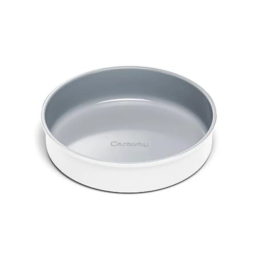 

Non-Stick Ceramic 9" Circle Pan - Naturally Slick Ceramic Coating - Non-Toxic PTFE and PFOA Free - Perfect for Birthday Cakes T