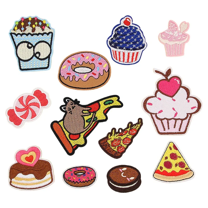 Jeans Embroidery Patch Food Funny Iron On Patches For Clothes Cheap Embroidered Patches For Kids Applique Patch Clothing