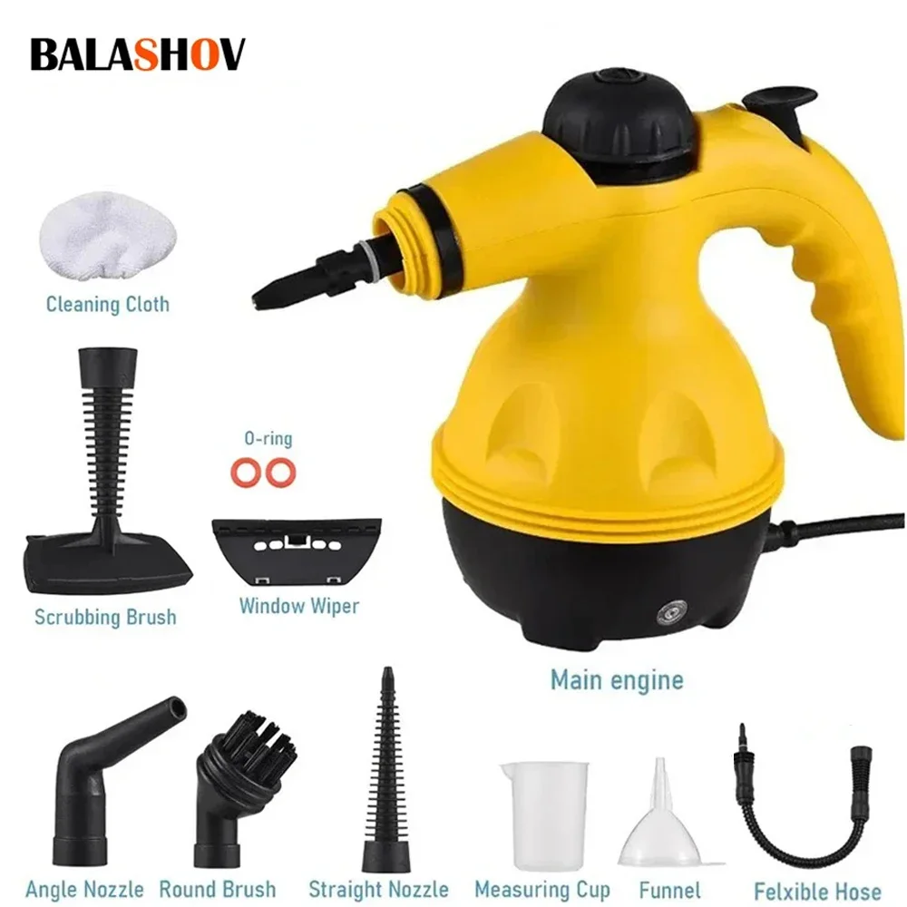 Hordozható gőztisztító gép, amely számos helyen használható, kézi 1000 W-os magas hőmérsékletű gőztisztító gép