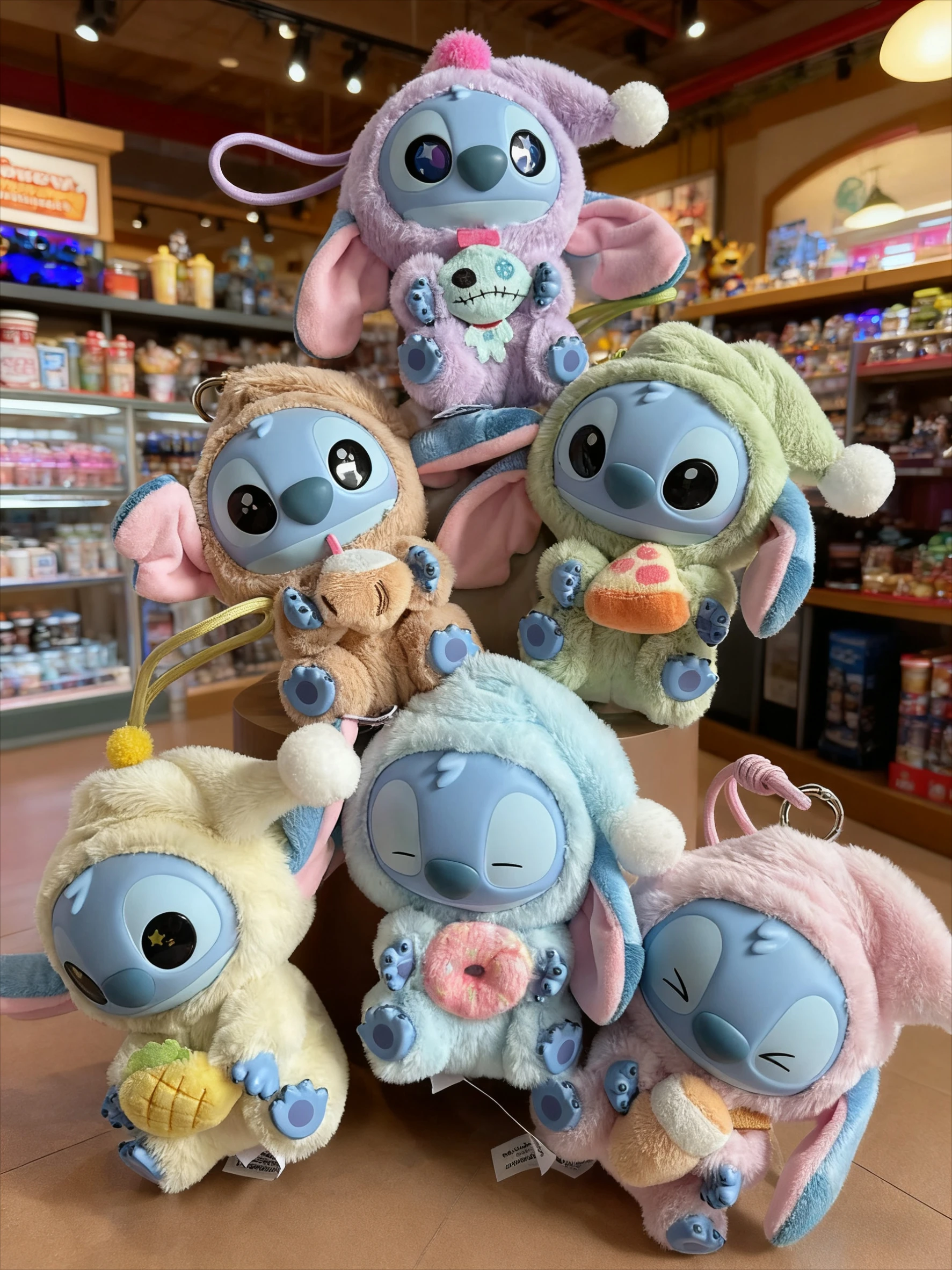 2025 Disney Nuevo Stitch Plush Doll Blind Box Eat Before Sleep Series Vinyl Hanging Bag Cute Mystery Toy Christmas Holiday Gift
