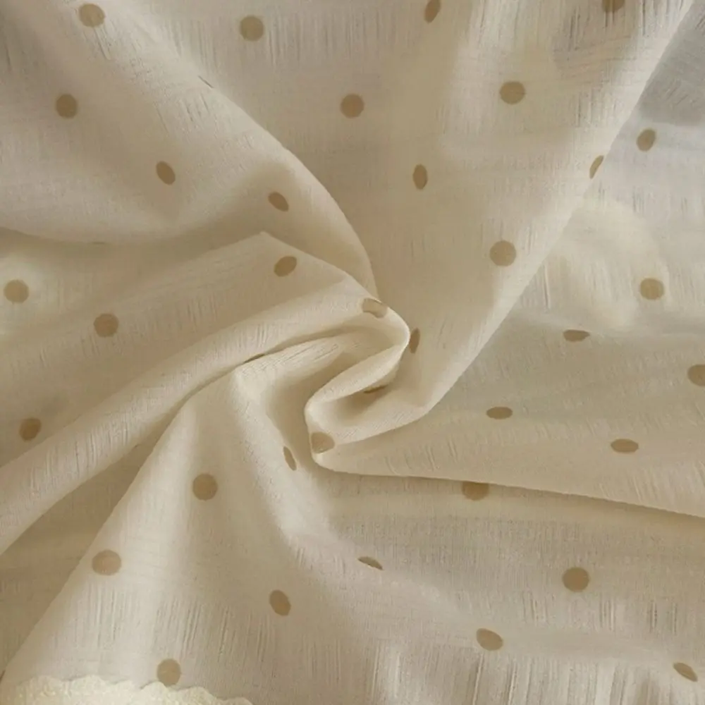 Модные кружевные сетчатые трусики со средней талией в горошек, прозрачные милые трусы с рюшами, удобное нижнее белье, тонкое нижнее белье для женщин и женщин