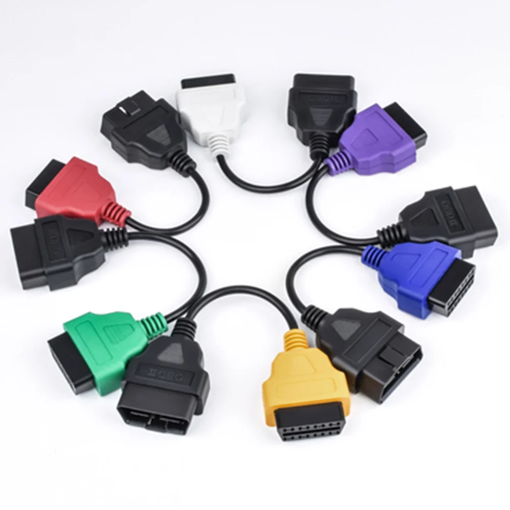 For Fiat ECU 6/4/3 pcs Cables for FIAT ECU Scan & Multiecuscan Adaptor OBD2 Connector Diagnostic Adapter Cable