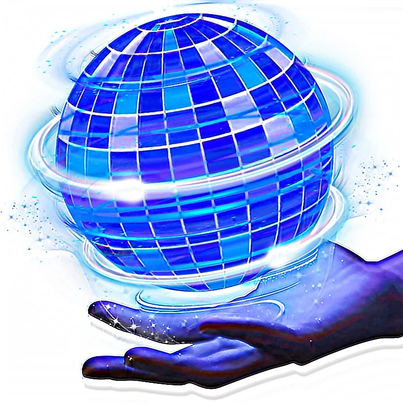 Magic Ball Flying Spinner Toys Helicopter 360° Rotating with Light Flying Ball Drone Mini UFO Kids Game Children Christmas Gift