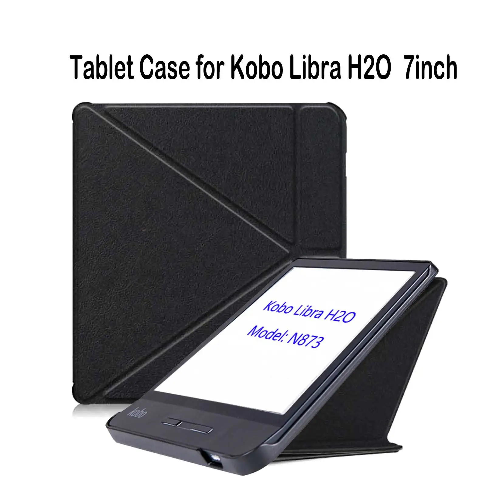 E-Readers Case for Kobo Libra H2O 7.8inch Protective Cover, PU Leather Material, Kickstand Function，Ultra-slim