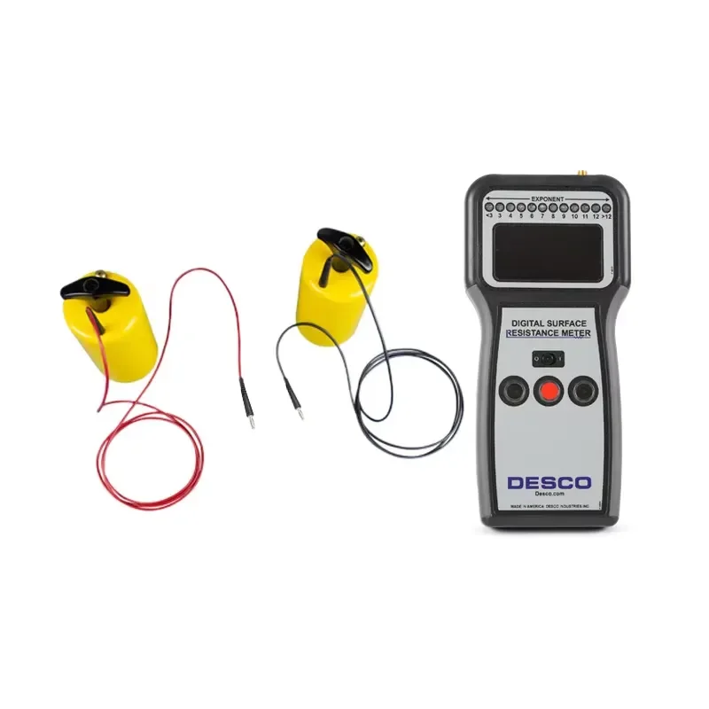10^3~10^12 Ohms Measurement Range Digital Surface Resistance Tester Meter with 2PCS Electrodes for Worksurfaces,Floors and