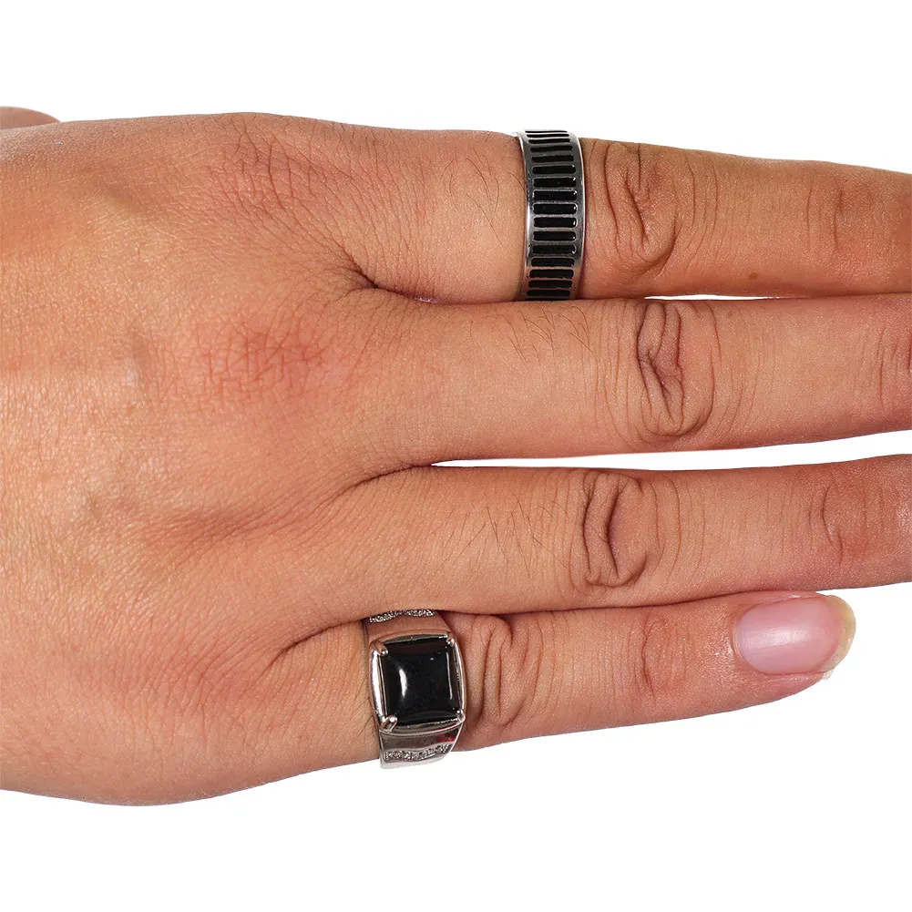 تمويه التلفزيون ST 5 داستن هندرسون تأثيري خواتم أسود فضي خاتم زي اكسسوارات هالوين لعب الأدوار كرنفال وتتسابق الدعائم #3