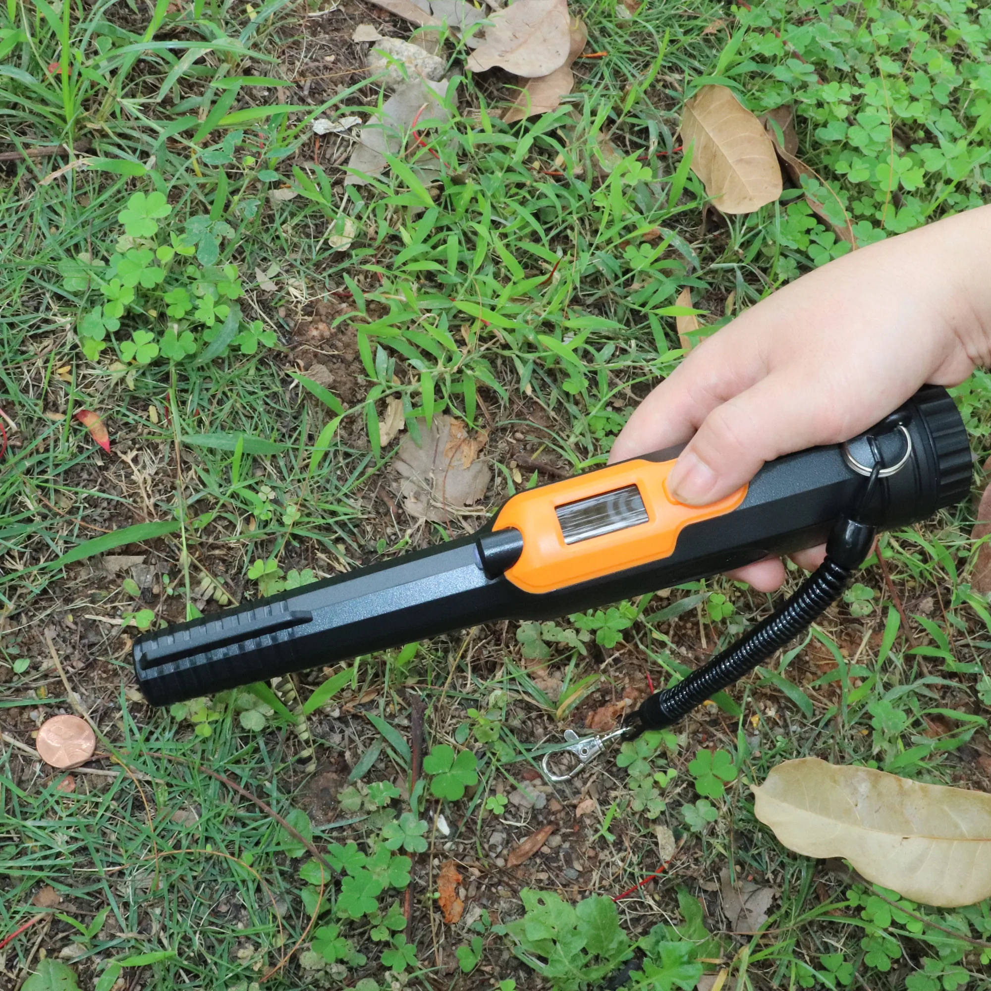 

Metal Detector Handheld HS-16 with Belt and Holster Portable 360° Scanning Unearthing Treasure Finder With LCD Display