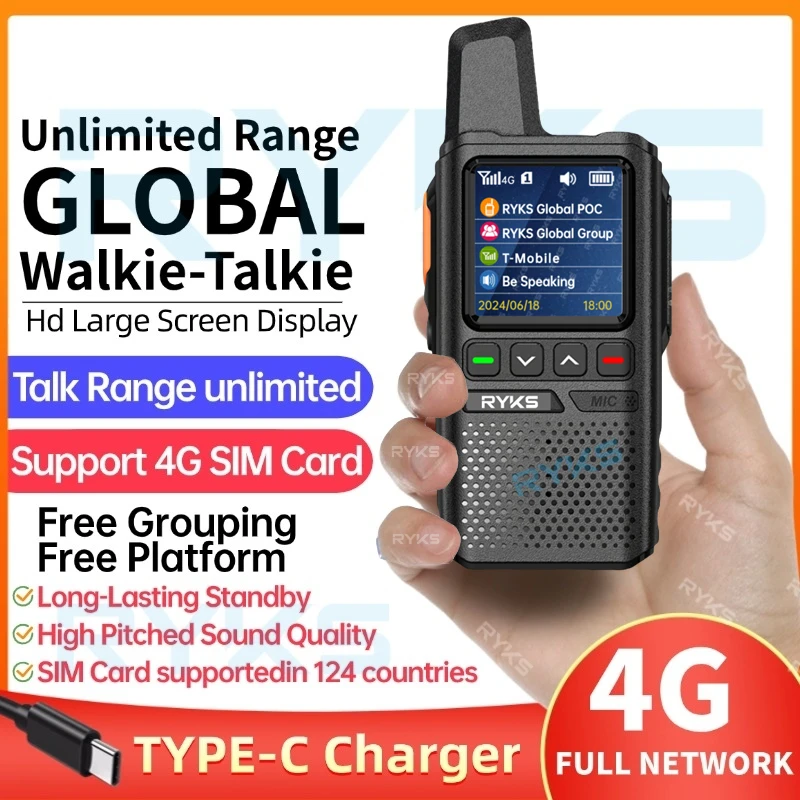 Imagem -03 - Anti-interference Rede Radio Walkie Talkie Telefone Móvel Amador Amador Cidade 4g Lte