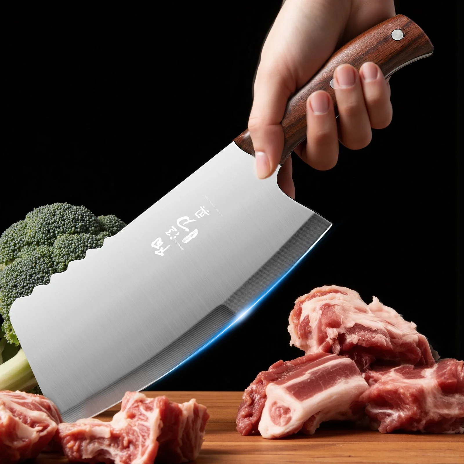 Knochenmesser Chef's Meat Cleaver Edelstahl scharfes superschnelles Schneidmesser Tötendes Fischmesser Haushaltsküchenmesser