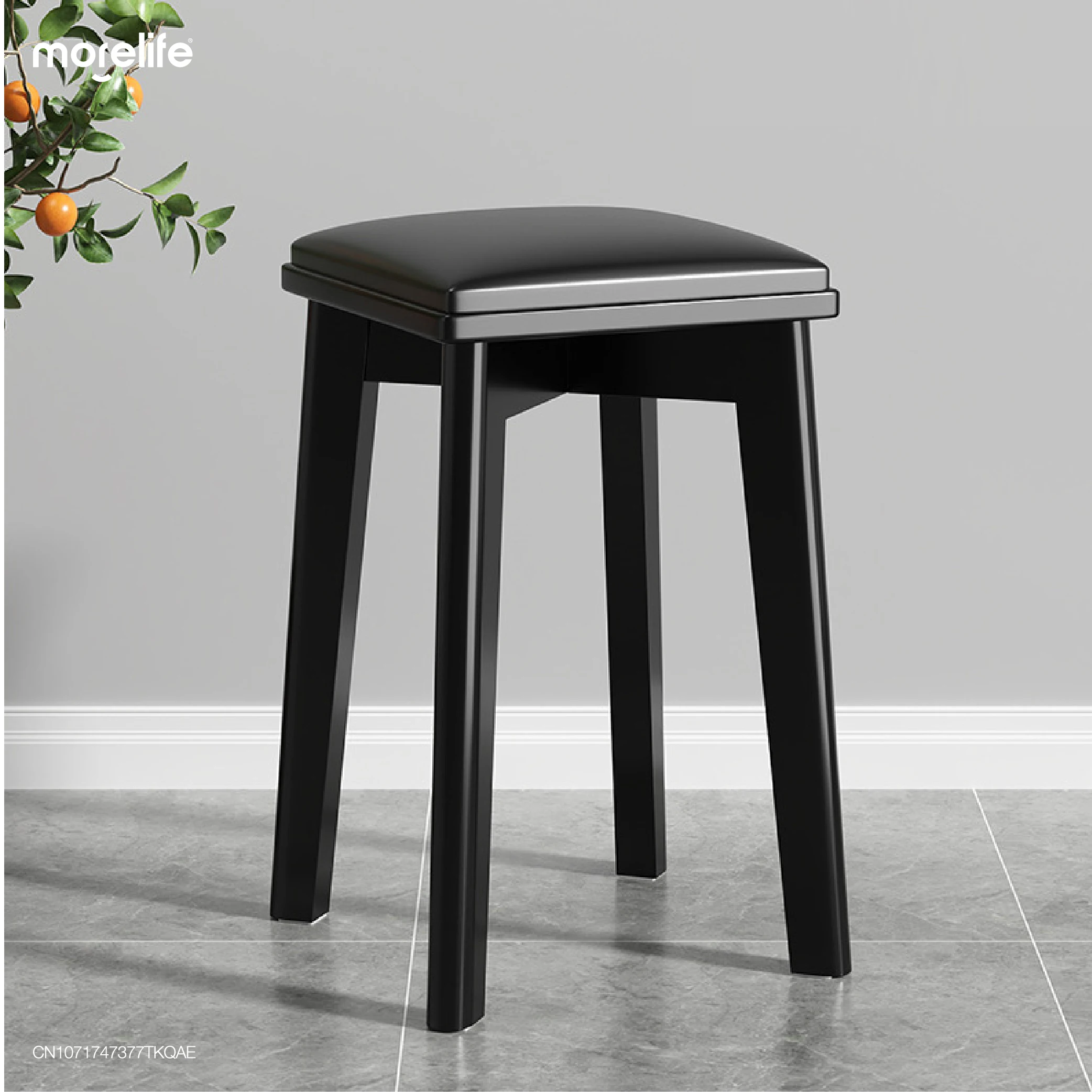 

Solid Stool Chair Furniture Dining Chair Vanity Chair Wooden Stool Wooden Chair Space Saving Nordic Furniture