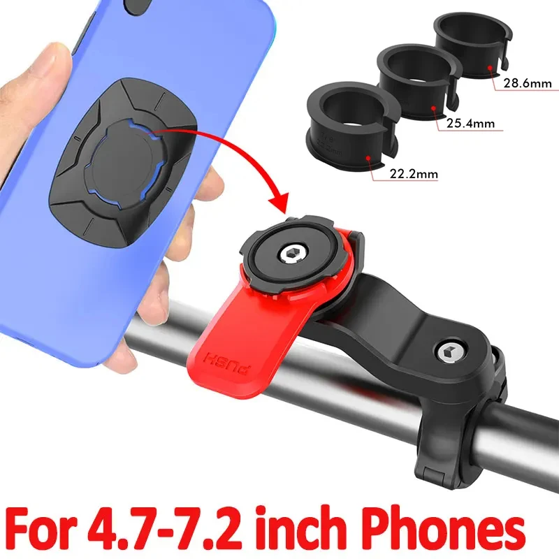 Shockproof Bike Phone Holder Durable Universal ABS Phone Mount Holder Kit Quad-Lock Riding Phone Bracket Bicycle motorcycle GPS