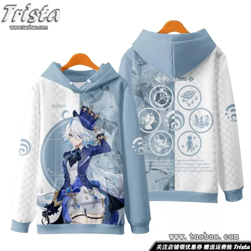 

Fashion Wriothesley Themed Unisex Hoodie Black Genshin Impact Apparel Hoody Hoodies Classic Vintage Anime Apparel Otaku Hoodies