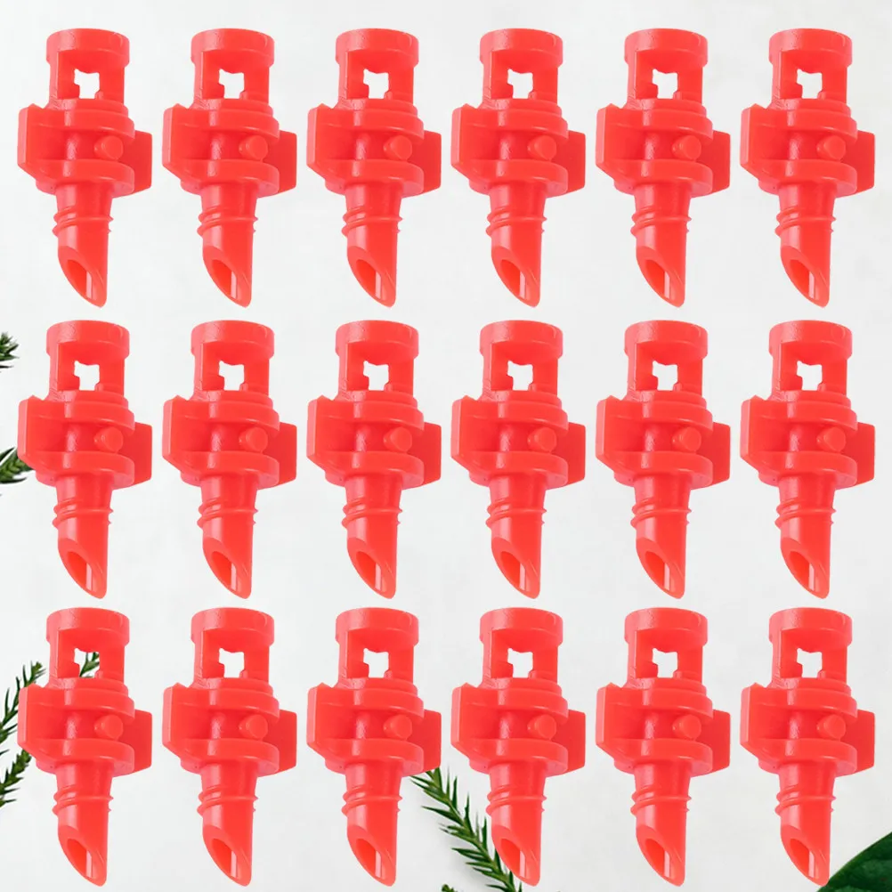 100pcs Drip Irrigation Sprayers Plastic 360° Atomization Nozzles For Garden Greenhouse Agriculture Nursery Watering System