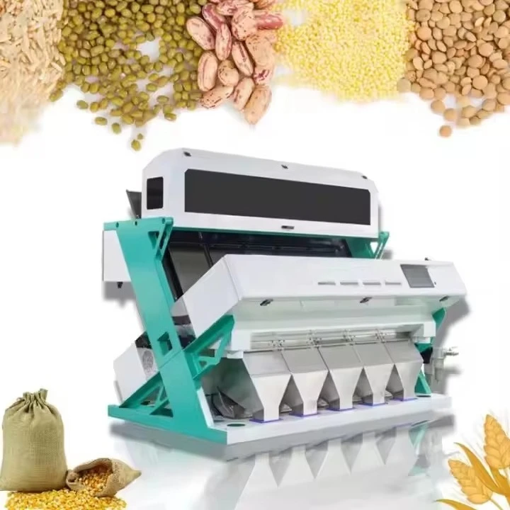Commercial automatic seed color separator unit for grain and crop selection processes and seed color sorting units
